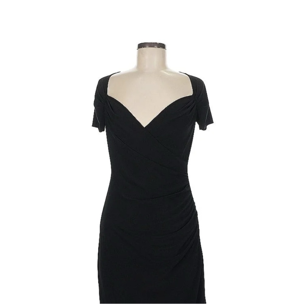 Norma Kamali Black Midi Cocktail Dress